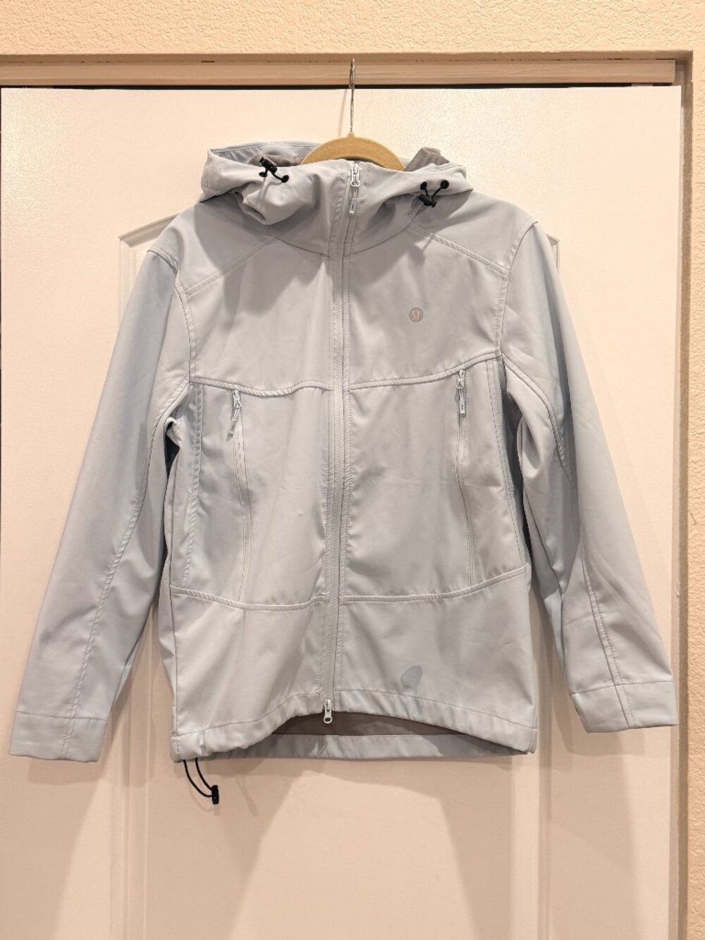 lululemon Light Gray Hooded Zip Jacket Size 8/L